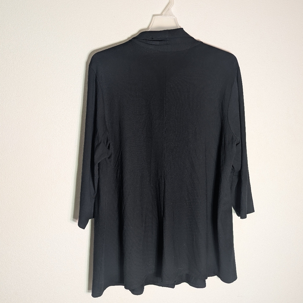 Eileen Fisher Black V-Neck Long-Sleeve Tunic - Picture 9 of 9